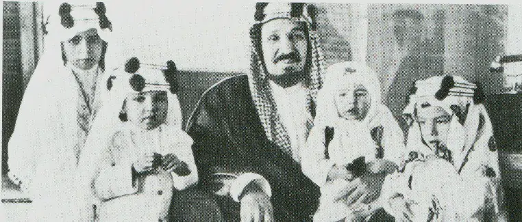 King Ibn Saud with his sons