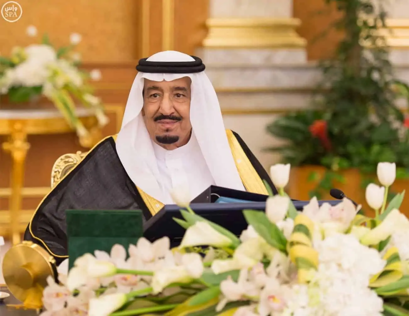 King Salman at the Peace Palace in Jeddah (Photo SPA)