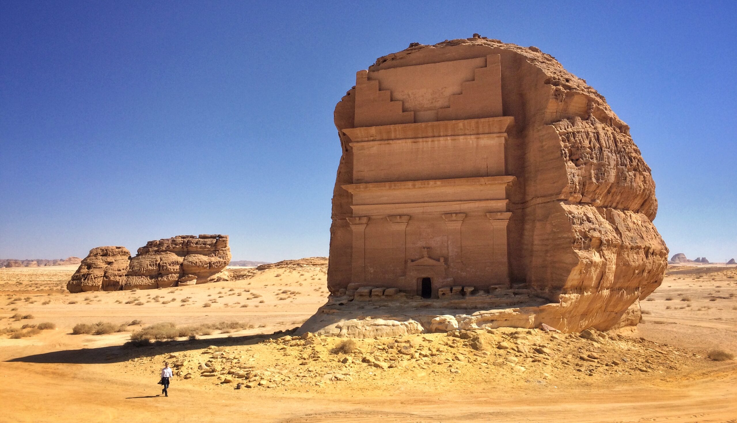 Qasr al-Farid Nabatean tomb at Hegra archaeological site in AlUla, Saudi Arabia