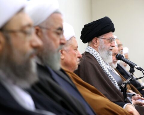 Members of Iran Assembly of Experts meeting with Supreme Leader - the clerical body that selected Mojtaba Khamenei as new supreme leader in March 2026. Photo: Wikimedia Commons / CC BY 4.0