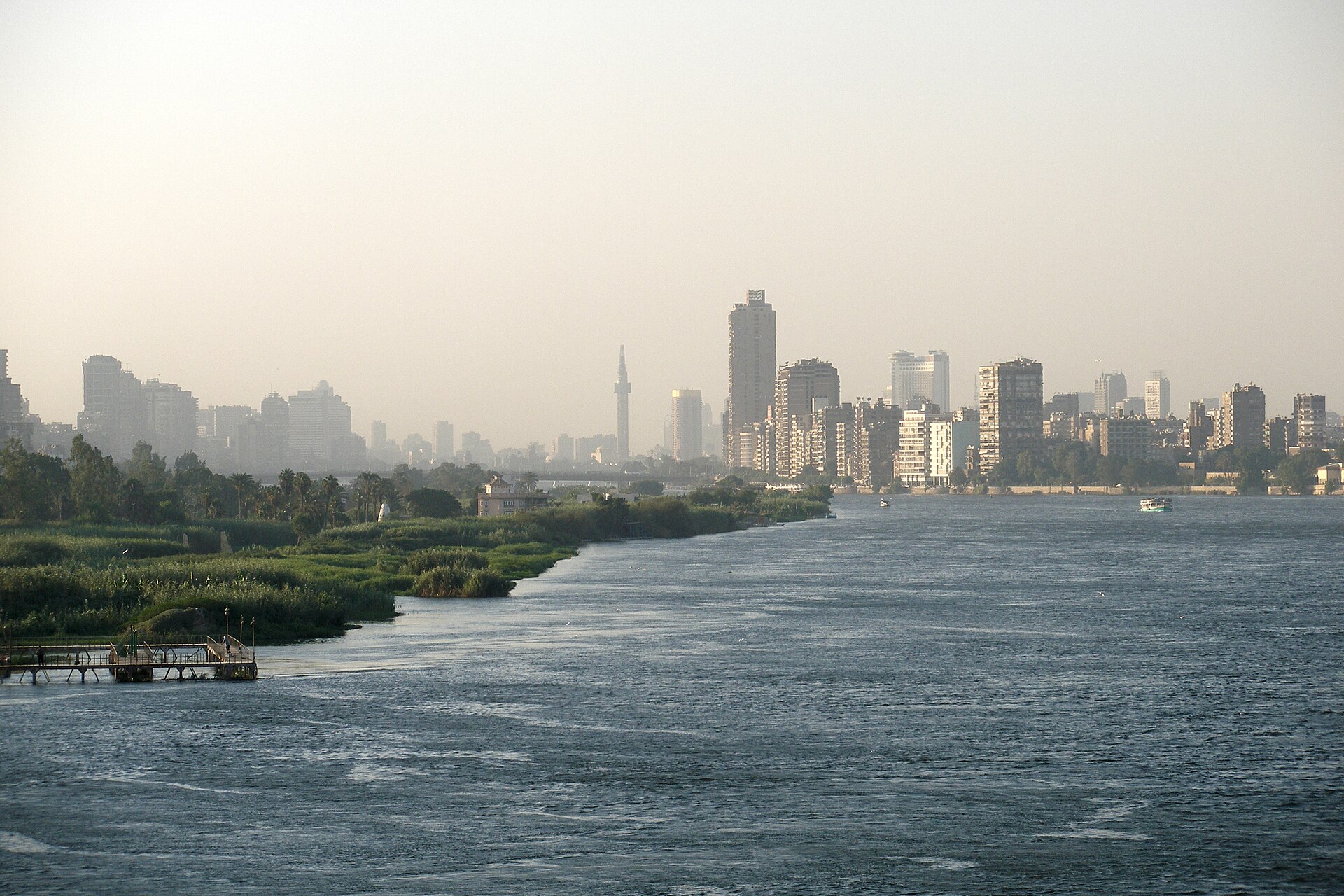 Cairo skyline and the Nile River at dusk, the Egyptian capital where President Sisi faces mounting pressure from the Iran war next door. Photo: Wikimedia Commons / CC BY 4.0