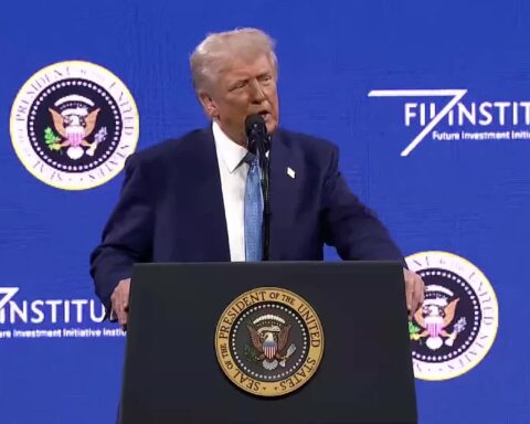 FII PRIORITY Miami summit 2026 with the Future Investment Initiative Institute branding on the stage podium