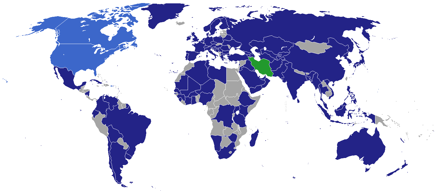 Map of Iranian diplomatic missions worldwide showing the extent of Tehran diplomatic network now shrinking due to expulsions. Wikimedia Commons / CC BY-SA 3.0