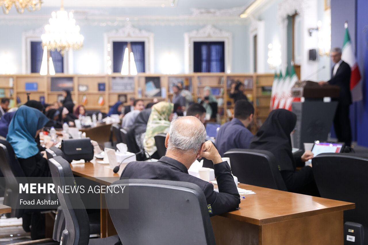 Iran Foreign Ministry press conference where officials announced rejection of US ceasefire proposal and issued five-point counterproposal. Photo: Mehr News Agency / CC BY 4.0