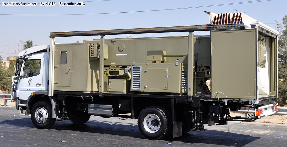 Iranian military vehicle carrying mobile missile launcher system during Sacred Defense Week parade in Tehran. Photo: Wikimedia Commons / CC BY-SA 3.0