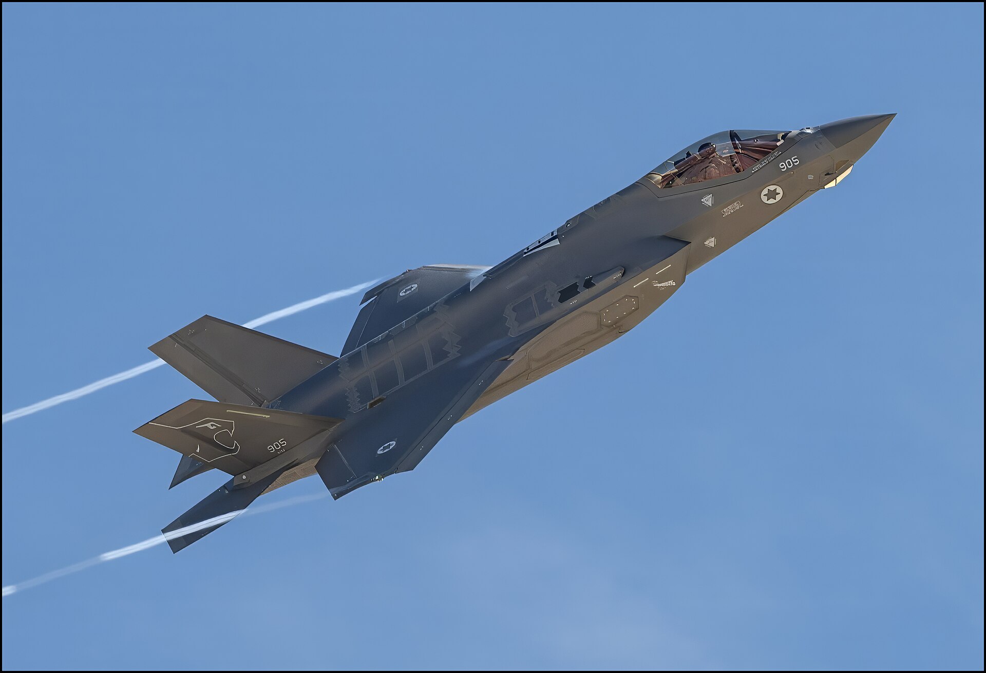 An Israeli Air Force F-35I Adir stealth fighter jet, the aircraft type used in strikes against Tehran. Photo: Wikimedia Commons / CC BY-SA 4.0