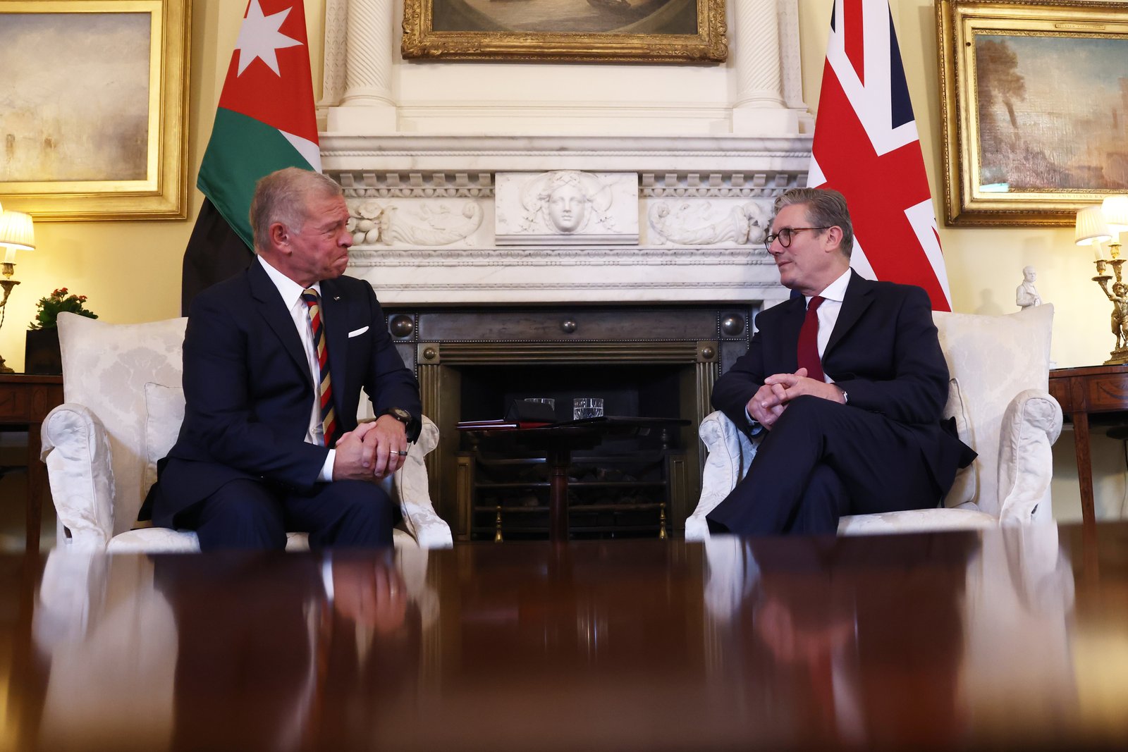 King Abdullah II of Jordan meets with UK Prime Minister Keir Starmer. Jordan has pursued intensive diplomatic engagement with European and Middle Eastern leaders since the Iran war began. Photo: UK Government / OGL 3
