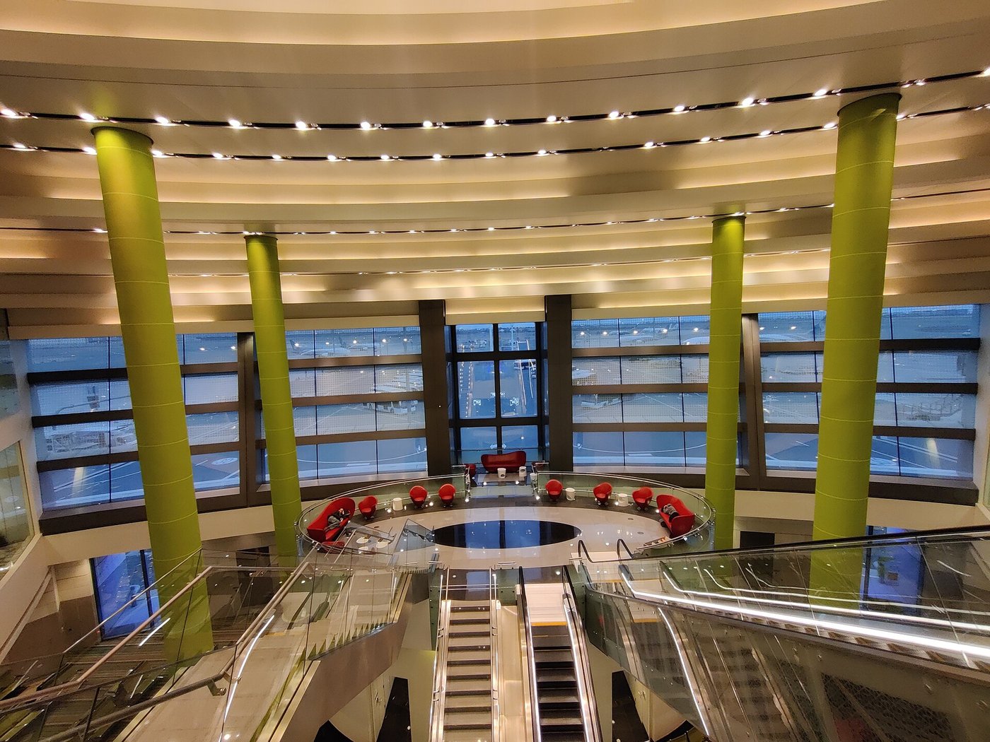 The interior terminal of Kuwait International Airport, one of three major Gulf airports struck by Iranian drones on the first day of the 2026 Iran war according to Human Rights Watch. Photo: Wikimedia Commons / CC BY 4.0