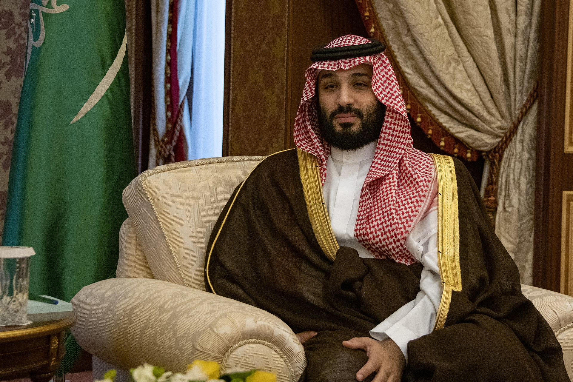 Saudi Crown Prince Mohammed bin Salman at al-Salam Palace in Jeddah during a diplomatic meeting