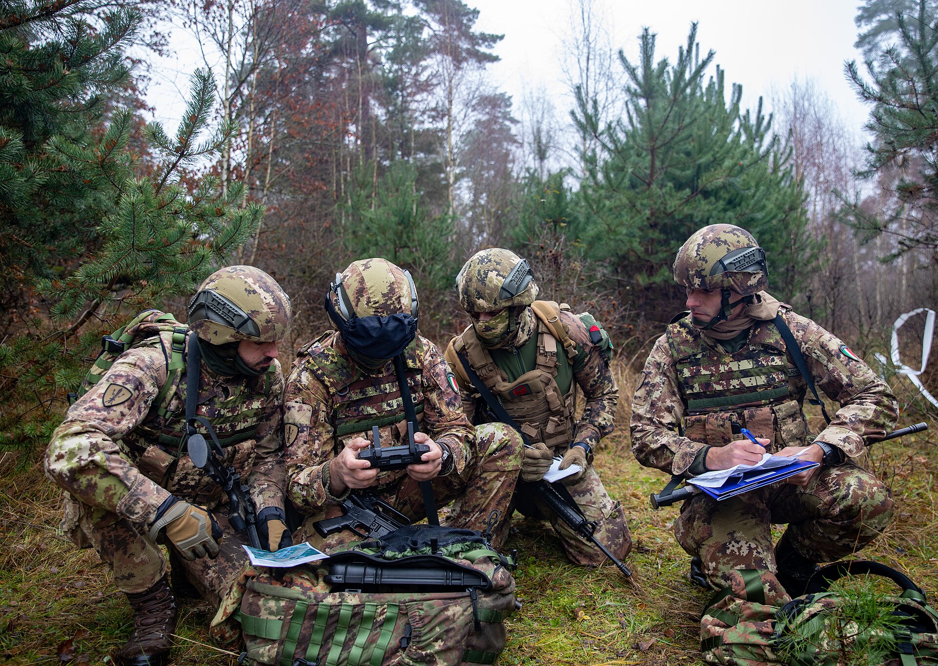 NATO soldiers operate drone systems during the US Army Europe and Africa Best Drone Warfighter Competition in Germany, December 2025. The same drone warfare expertise developed in Ukraine is now being deployed to the Gulf. Photo: US Army / Public Domain