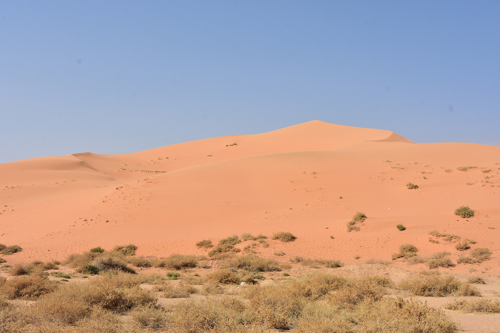 The Najd desert landscape of Saudi Arabia containing vast mineral reserves