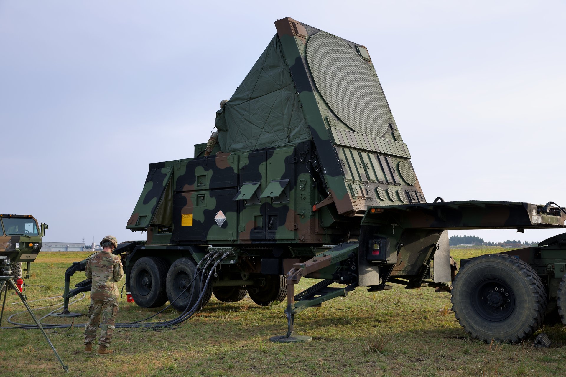 A Patriot air defense battery with its AN/MPQ-53 radar deployed in the field. Multiple NATO allies have contributed Patriot systems to bolster Gulf air defenses during the Iran war. Photo: US Army / Public Domain