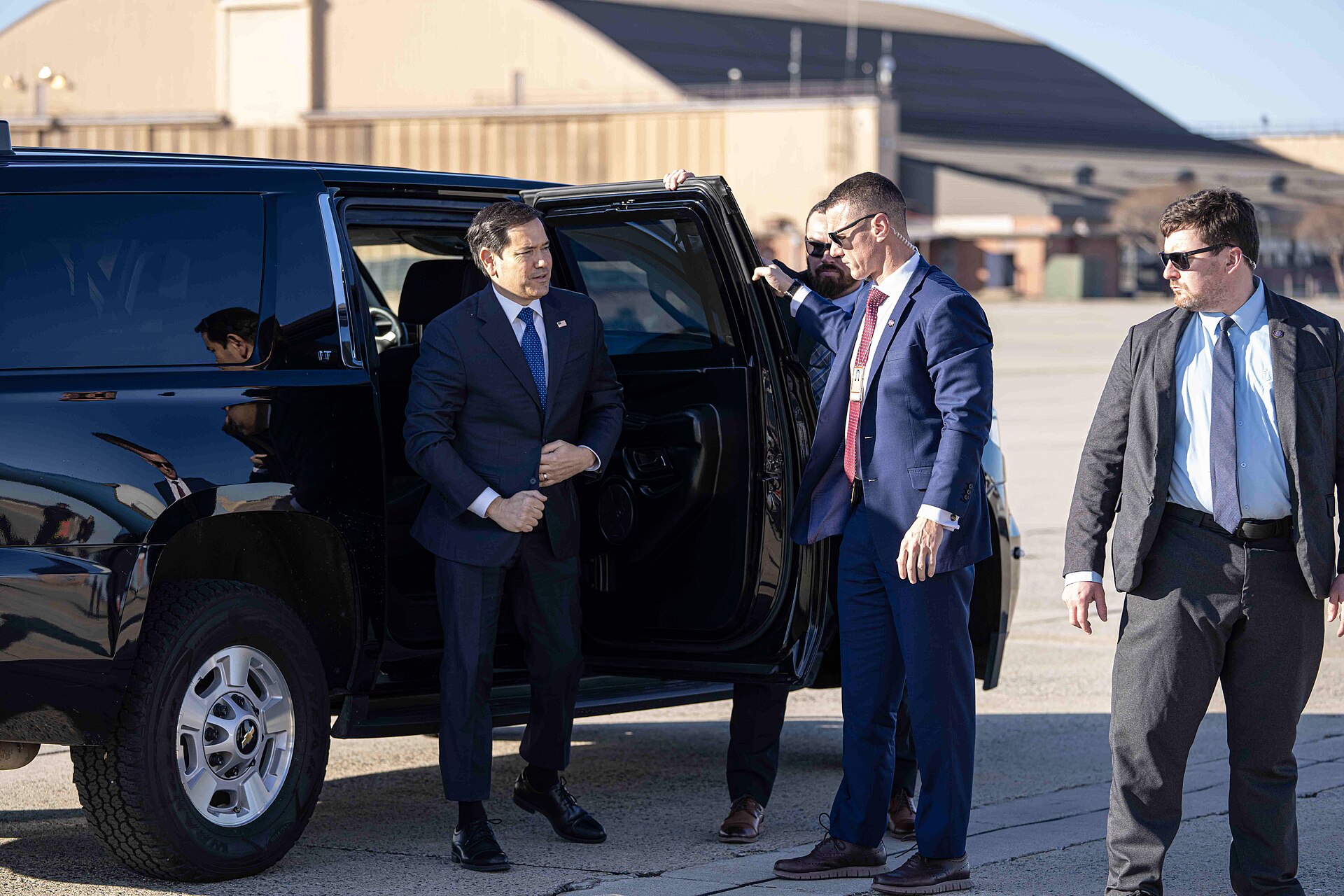 US Secretary of State Marco Rubio arriving at diplomatic engagement, representing American leadership at G7 talks on Iran war strategy. Photo: US State Department / Public Domain