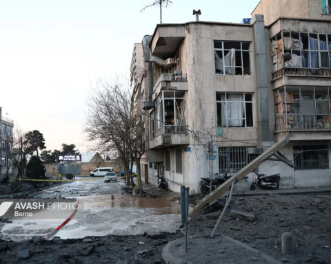 Bomb damage to residential buildings in Tehran from Israeli airstrikes during the 2026 Iran war. Photo: Avash News / CC BY 4.0