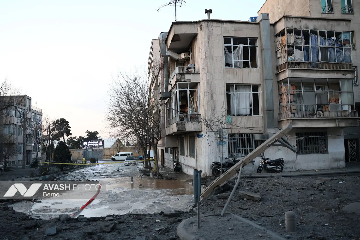 Bomb damage to residential buildings in Tehran from Israeli airstrikes during the 2026 Iran war. Photo: Avash News / CC BY 4.0