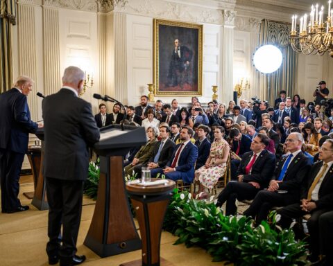 President Donald Trump and Israeli Prime Minister Benjamin Netanyahu at a joint White House press conference in September 2025. Photo: White House / Public Domain