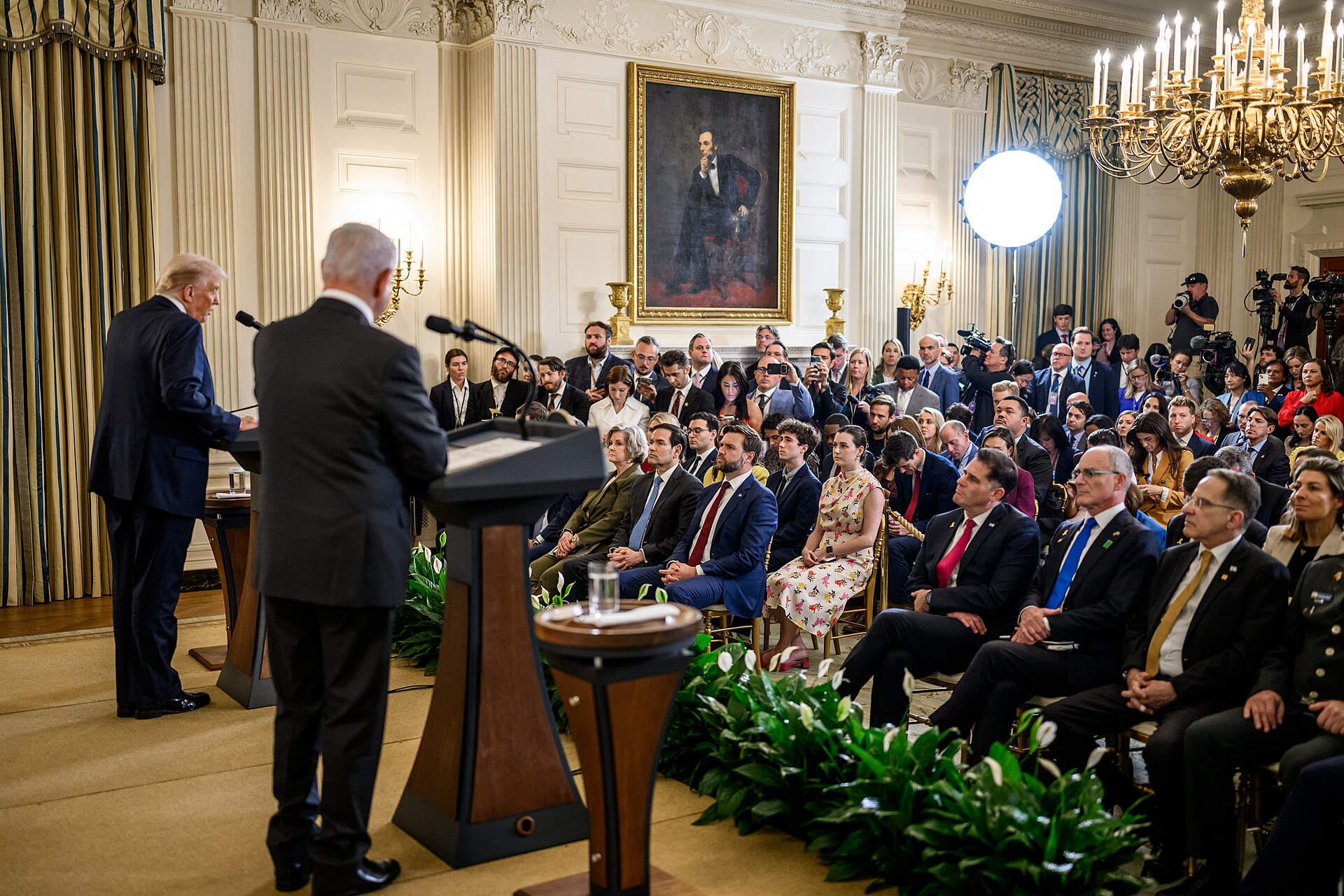 President Donald Trump and Israeli Prime Minister Benjamin Netanyahu at a joint White House press conference in September 2025. Photo: White House / Public Domain