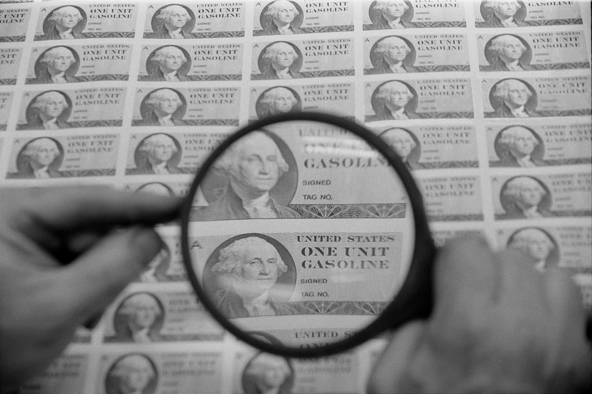 US gasoline rationing stamps from 1974 during the Arab oil embargo imposed by King Faisal. Photo: US Government / Public Domain