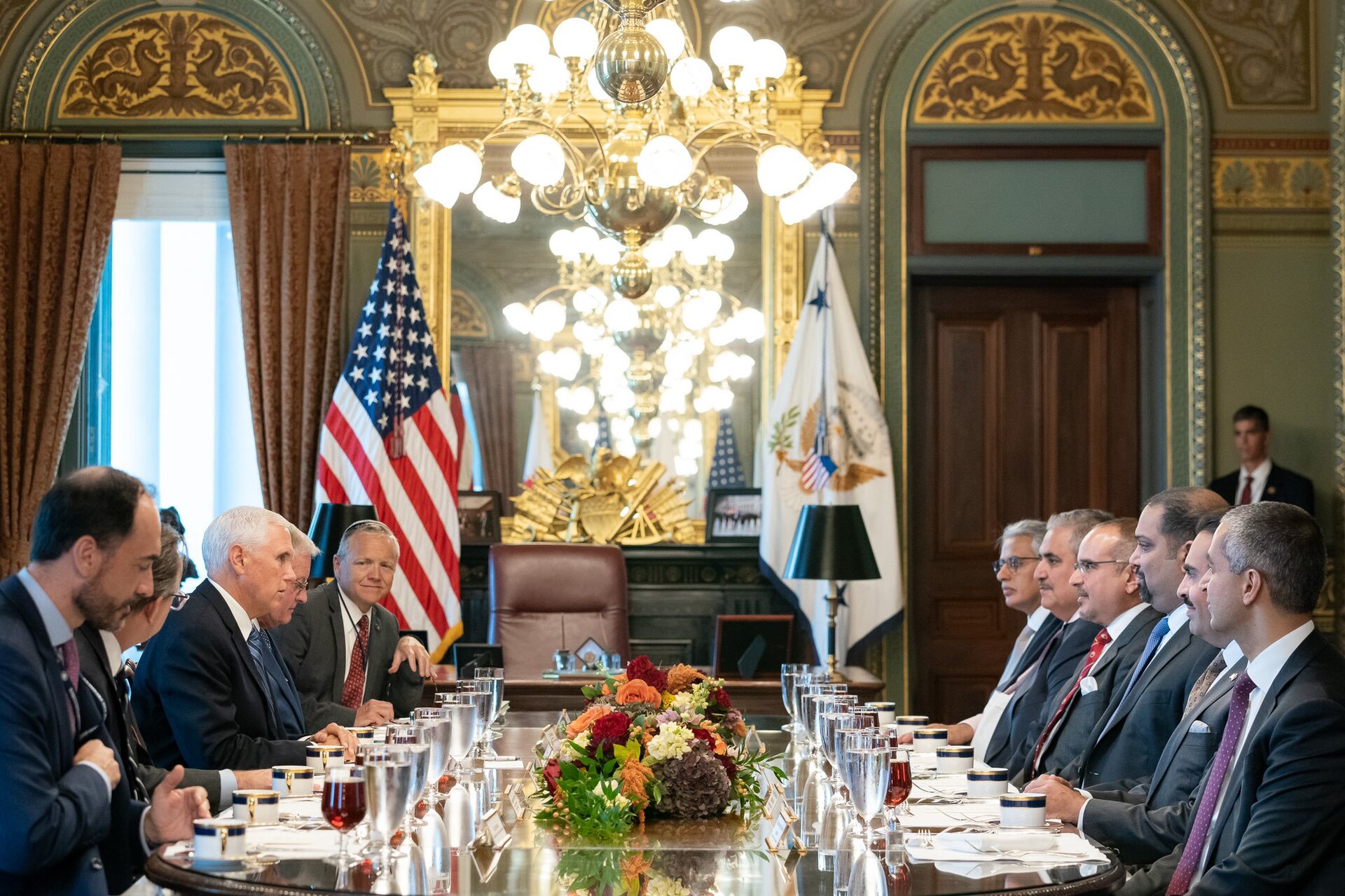 US and Gulf state officials meet in Washington to discuss post-attack strategy, reflecting the diplomatic reconstruction challenge facing the region. Photo: White House / Public Domain