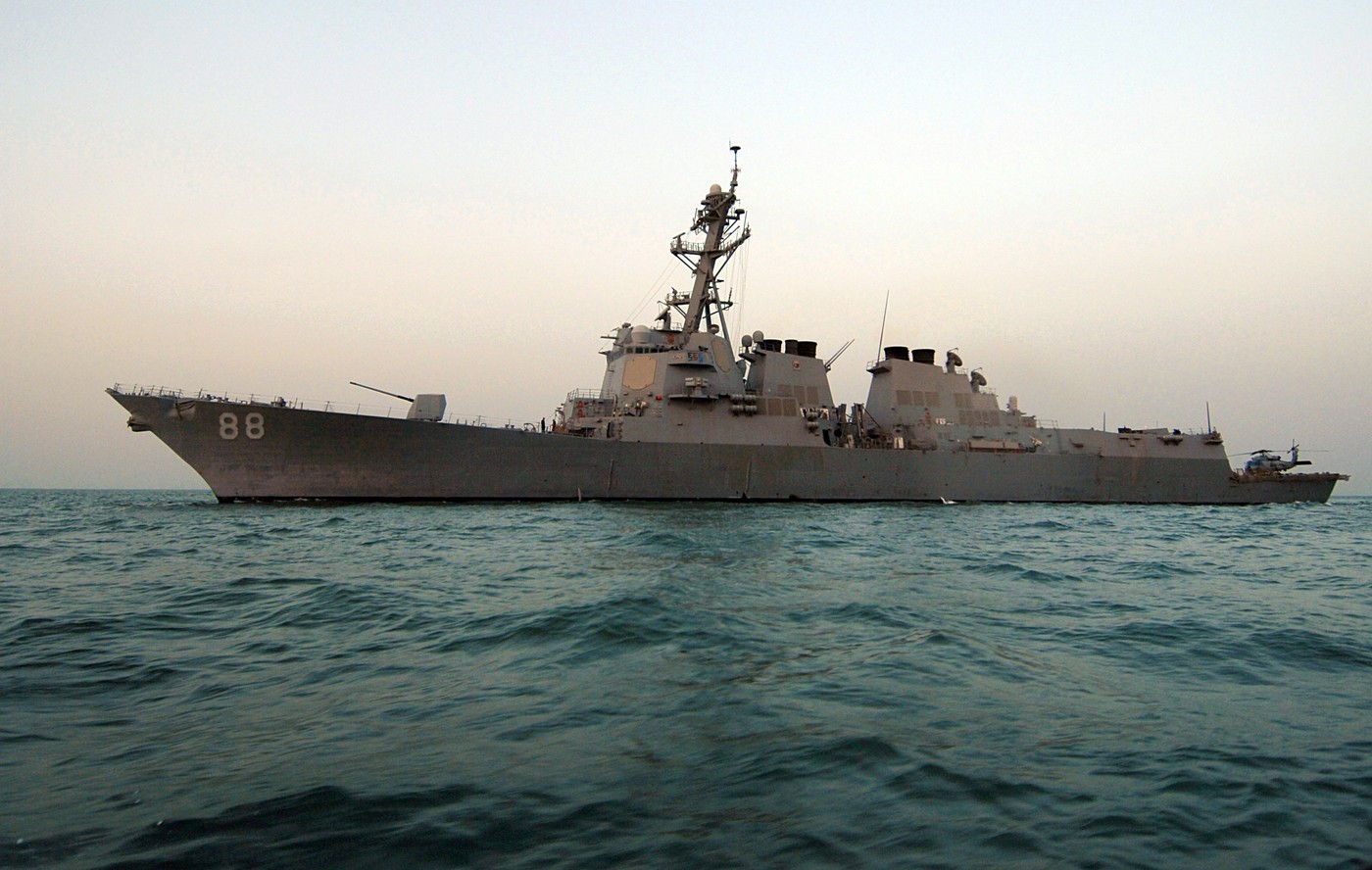 US Navy guided-missile destroyer USS Preble (DDG 88) transiting the Persian Gulf near the Strait of Hormuz. Photo: US Navy / Public Domain