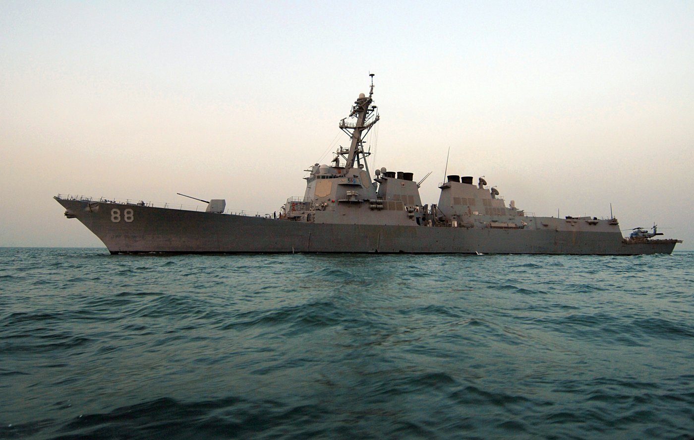 USS Preble guided-missile destroyer operating in the Persian Gulf where US naval forces are engaged in the 2026 Iran war. Photo: US Navy / Public Domain