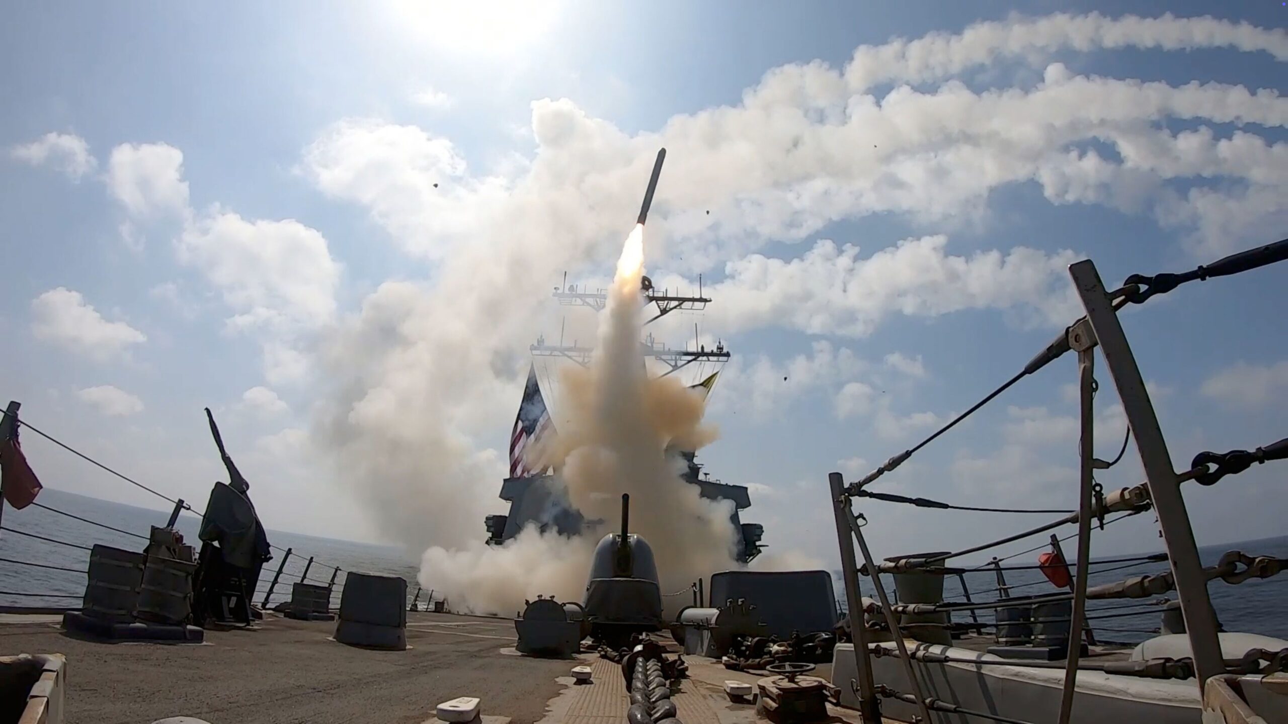 US Navy guided missile launch during Operation Epic Fury against Iran