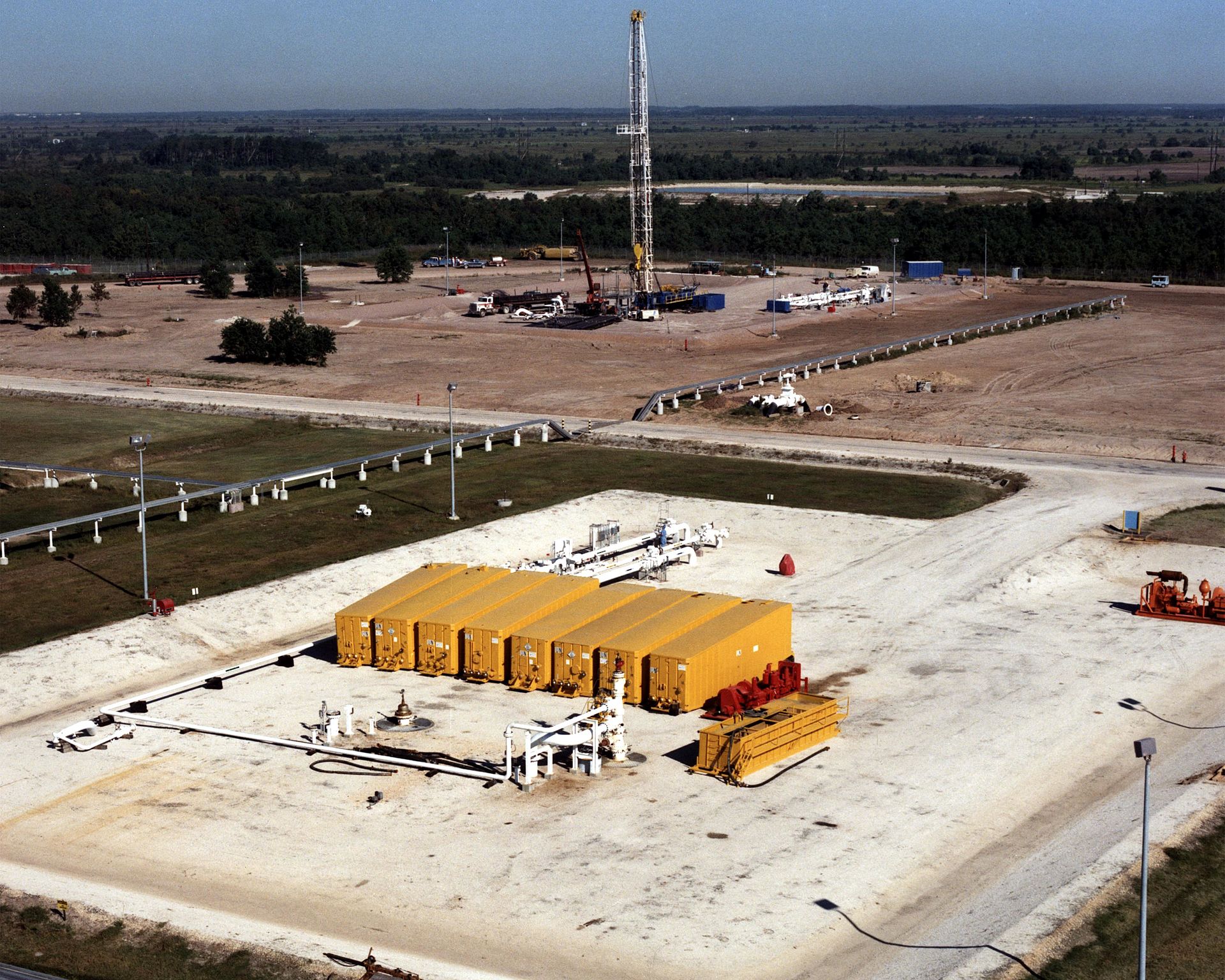US Strategic Petroleum Reserve facility at Bryan Mound, Texas with well pads and storage infrastructure. Photo: US Department of Energy / Public Domain