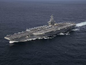 USS Abraham Lincoln aircraft carrier underway in the Arabian Sea during Operation Epic Fury against Iran. Photo: US Navy / Public Domain
