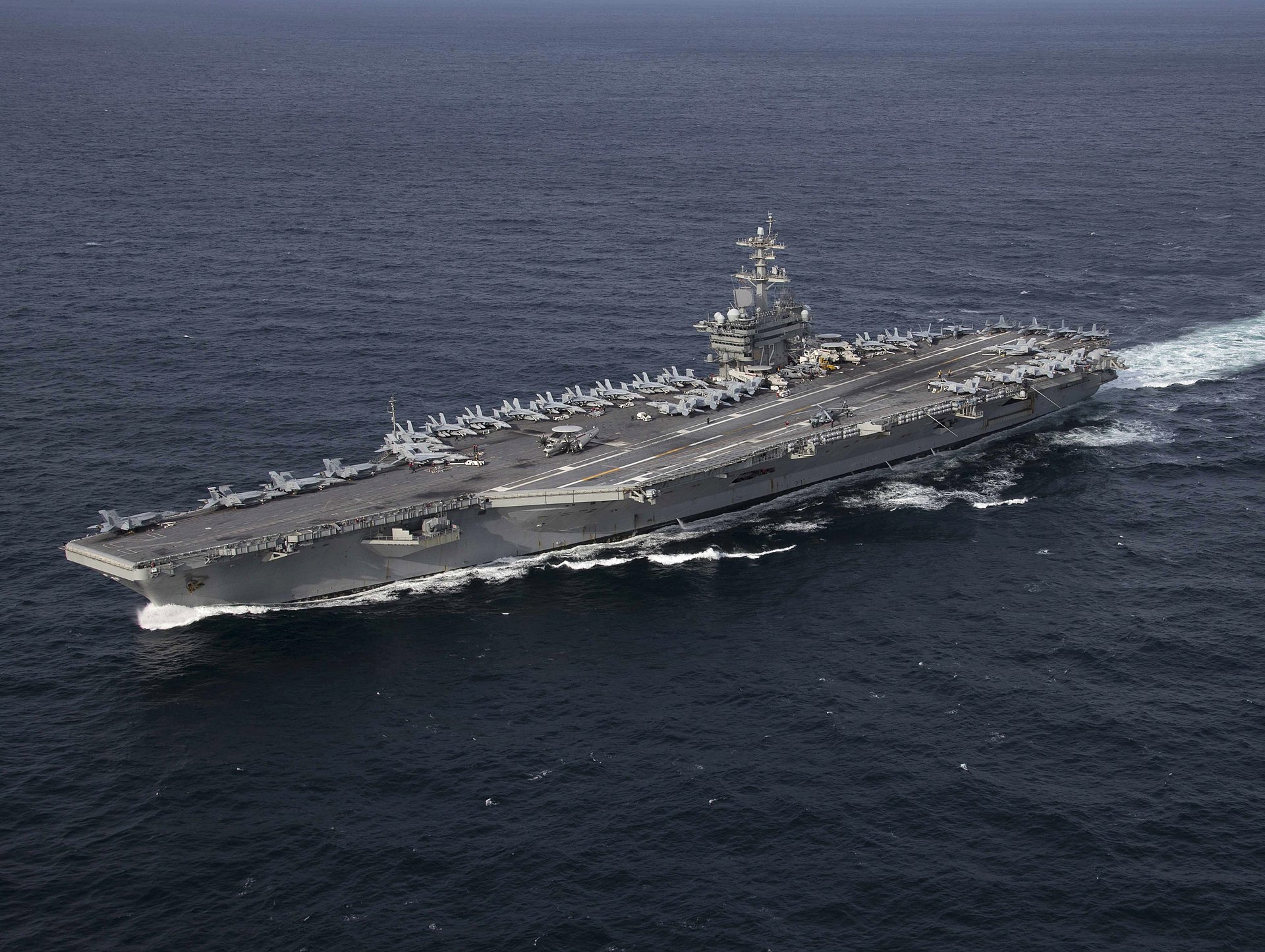 USS Abraham Lincoln aircraft carrier underway in the Arabian Sea during Operation Epic Fury against Iran. Photo: US Navy / Public Domain