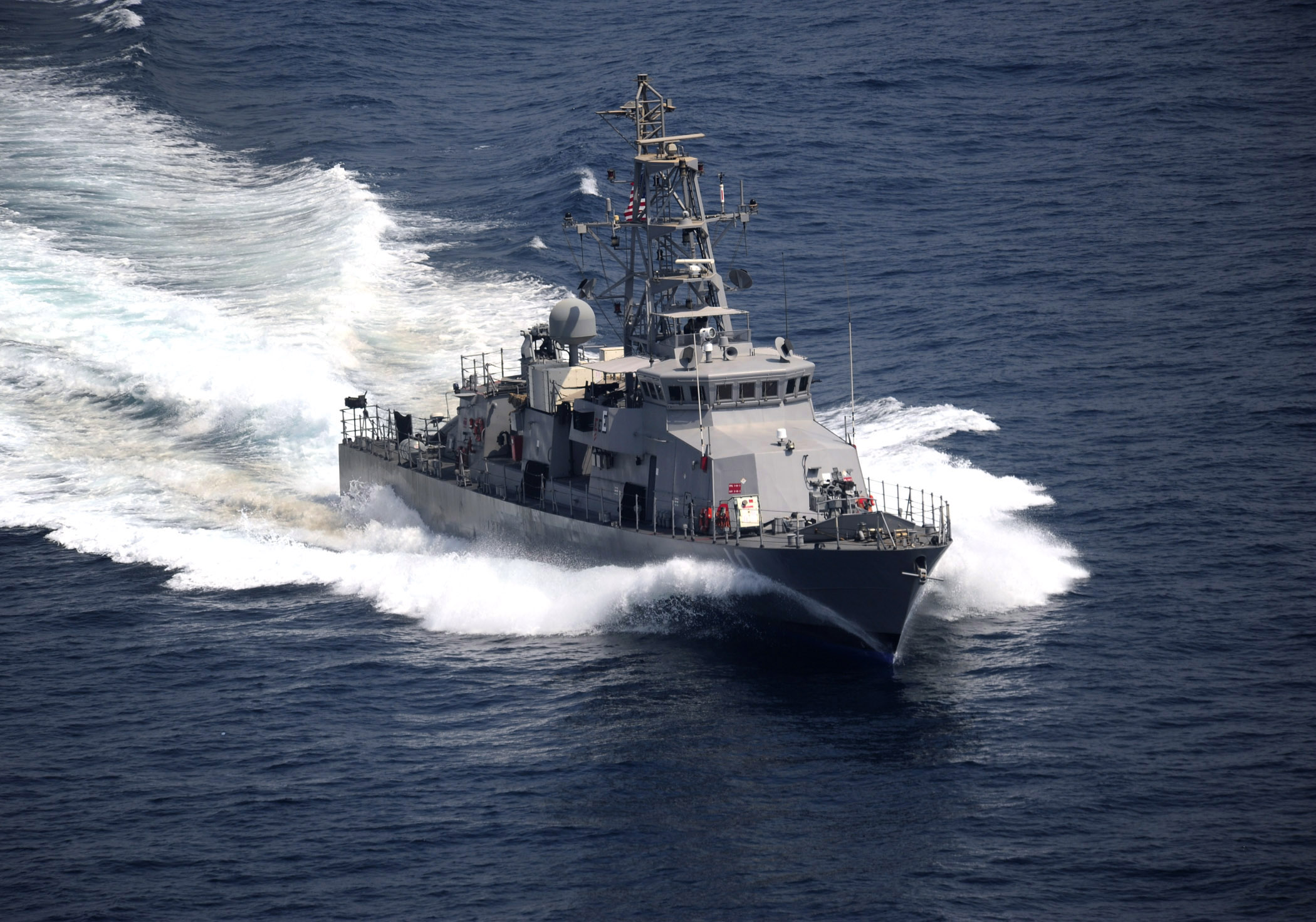 USS Firebolt coastal patrol ship underway in the Arabian Gulf near the Strait of Hormuz. Photo: US Navy / Public Domain