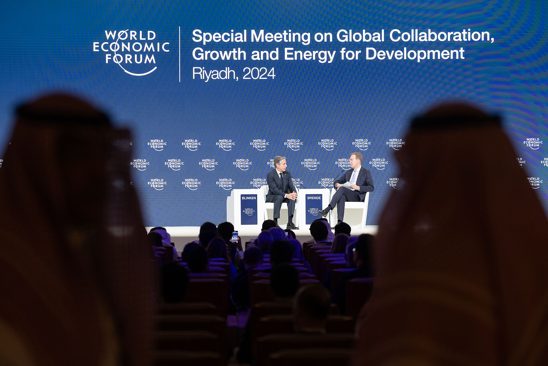 World Economic Forum Special Meeting on Global Collaboration and Growth in Riyadh, Saudi Arabia, 2024. Photo: US State Department / Public Domain