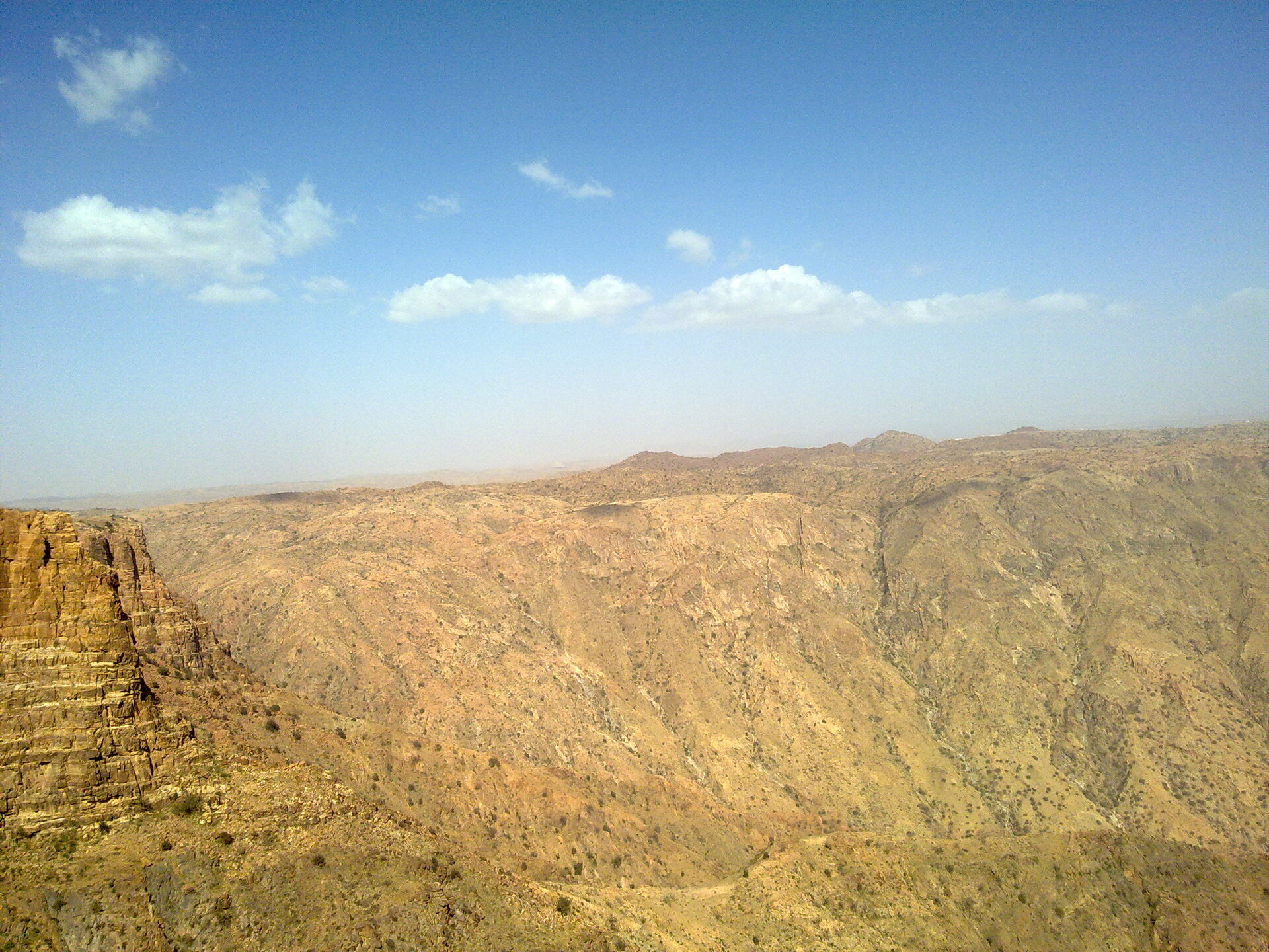 Dramatic cliff faces and deep valleys of Al Habala in the Asir region near Khamis Mushait