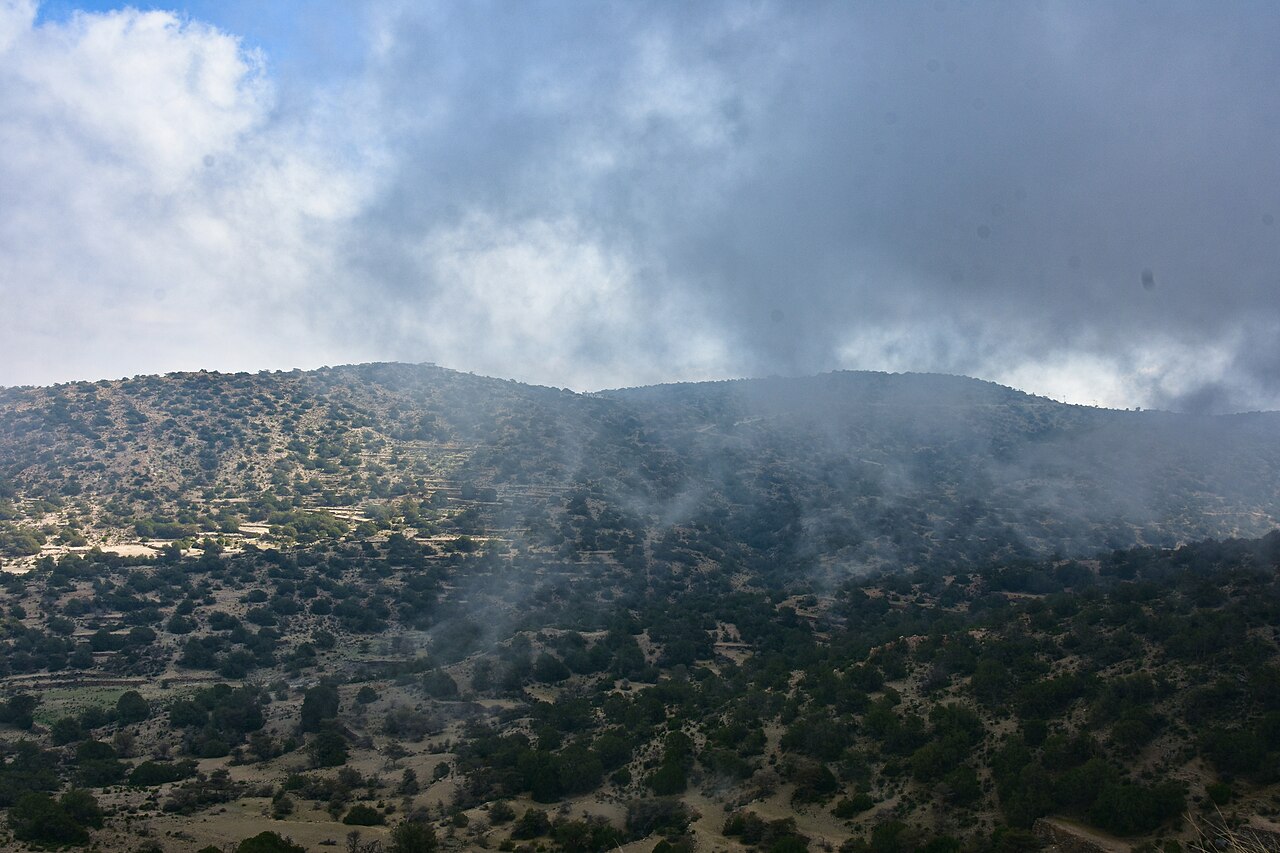 Green Sarawat mountain slopes in Al Baha region southern Saudi Arabia
