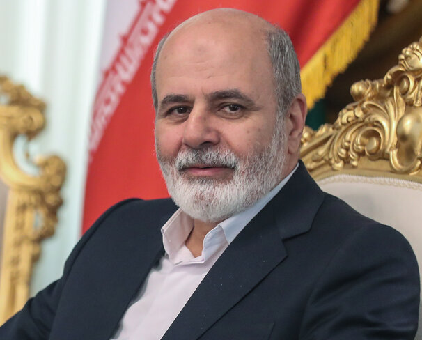 Ali-Akbar Ahmadian, Secretary of Iran's Supreme National Security Council, at a meeting with Saudi Defence Minister Khalid bin Salman in April 2025. Ahmadian is a career IRGC officer sanctioned by the UN, US, EU, and six other states.