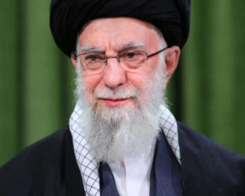 Ali Khamenei official portrait, March 19 2024 — his last confirmed public appearance before the February 28 2026 airstrike that killed his father and left Mojtaba governing by audio conference only