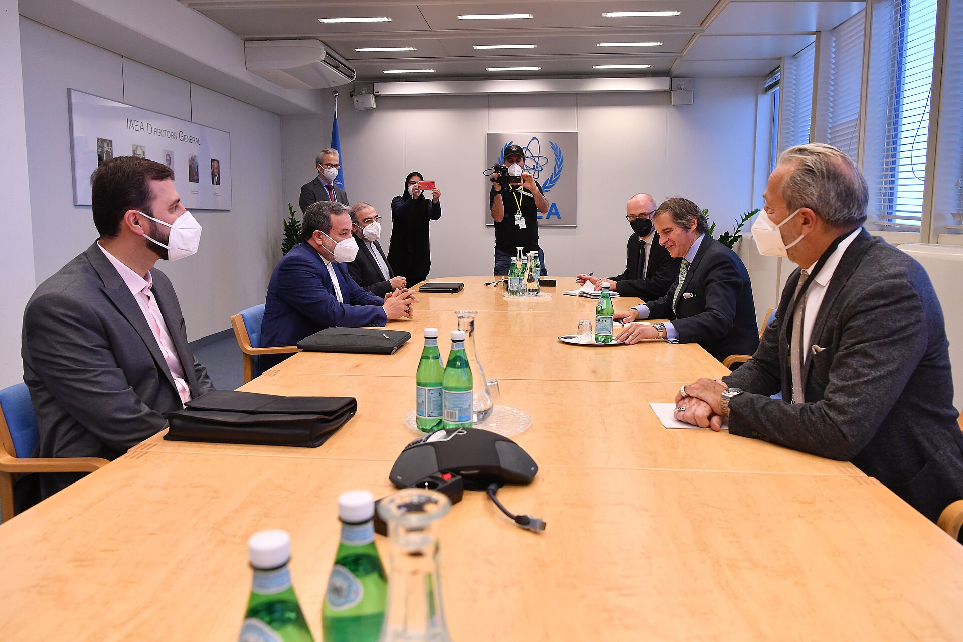 Abbas Araghchi as Iran Deputy Foreign Minister meets IAEA Director General Rafael Grossi in Vienna May 2021 during JCPOA revival negotiations