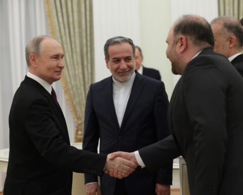 Iranian Foreign Minister Abbas Araghchi at the Kremlin during meeting with Russian officials, 2025