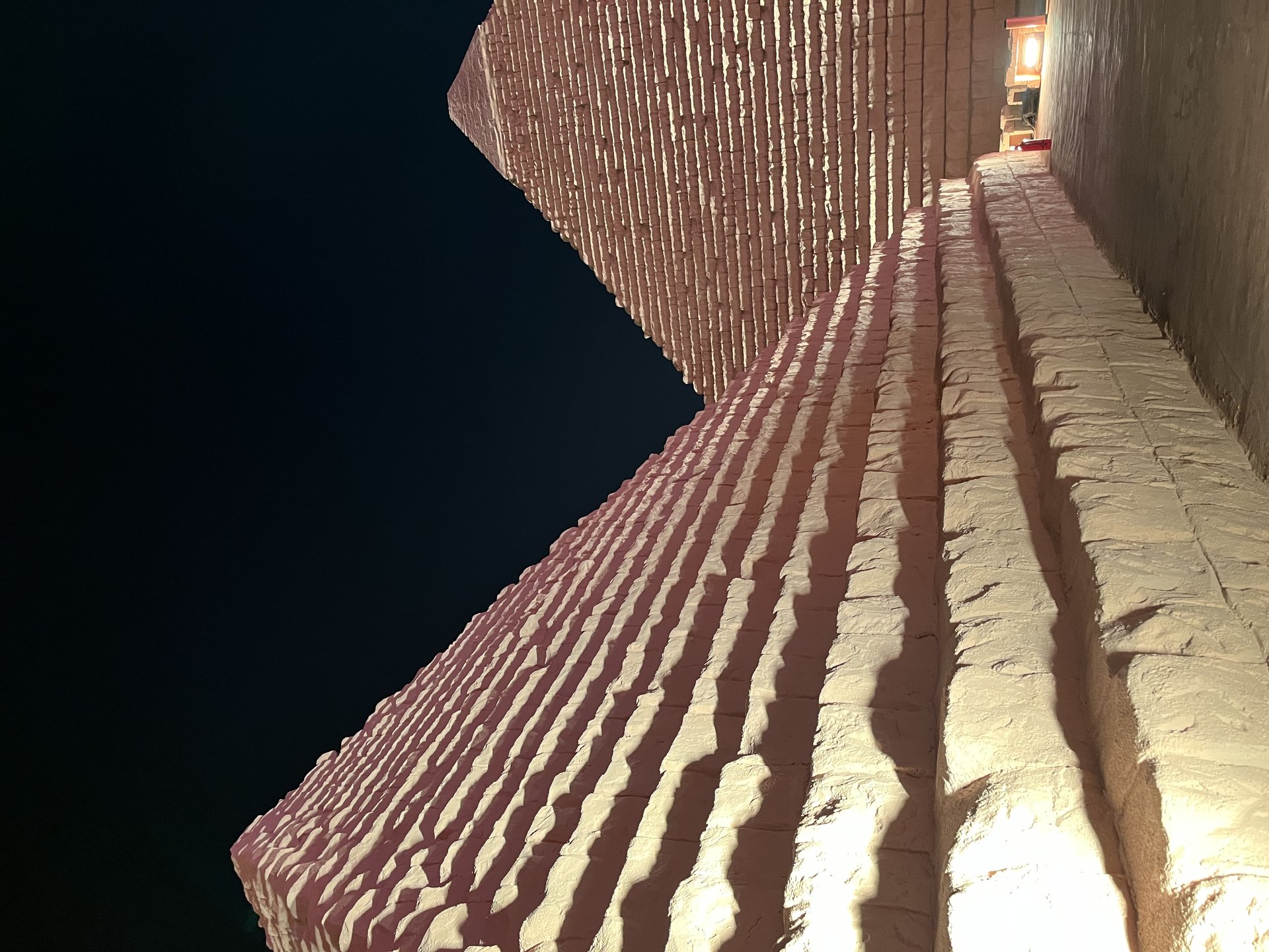 Replica Giza pyramids in Boulevard World Riyadh Egypt Zone