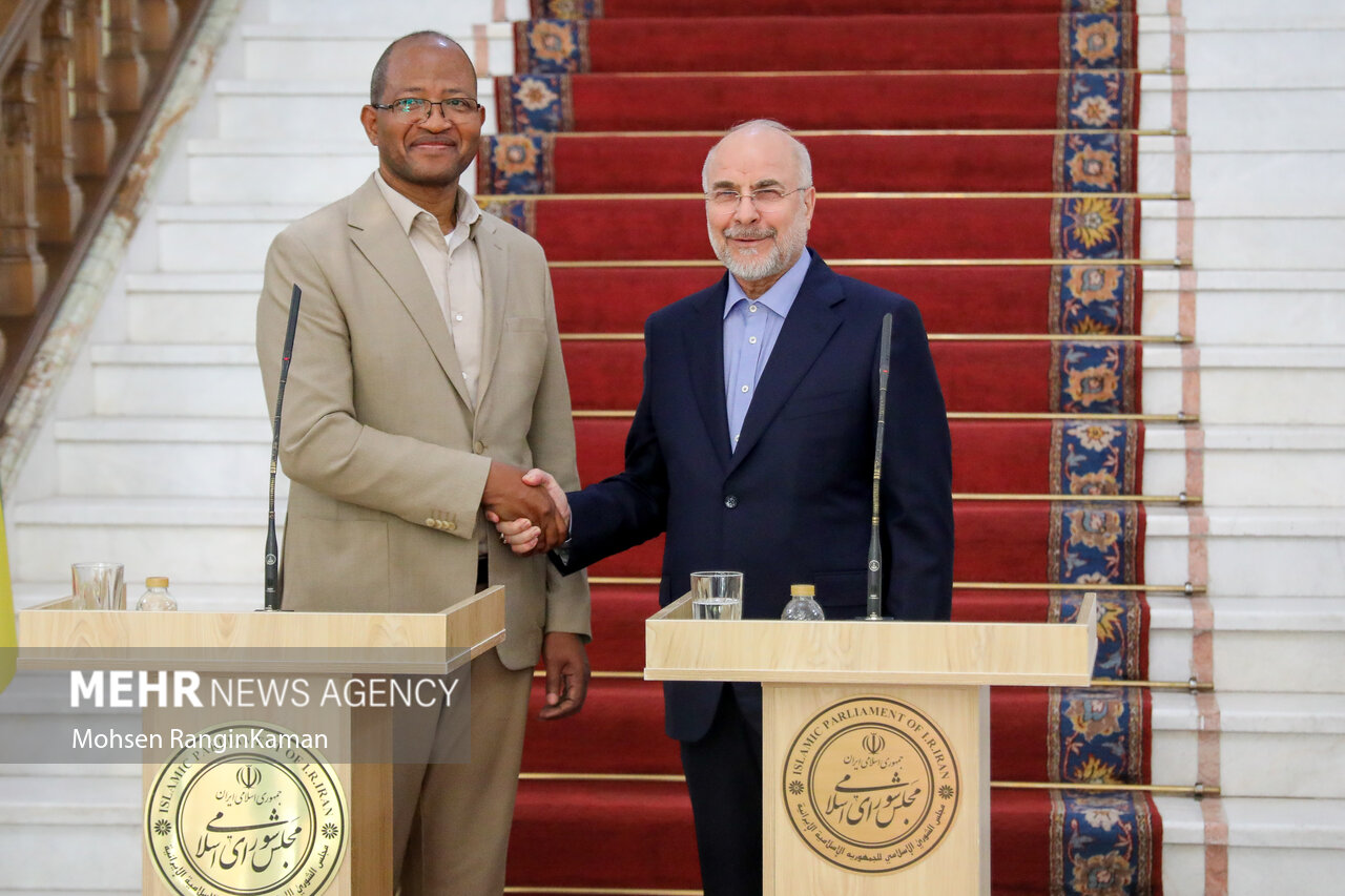 Iranian parliament speaker Mohammad Bagher Ghalibaf at the Islamic Parliament of Iran, Majlis building, Tehran, 2025