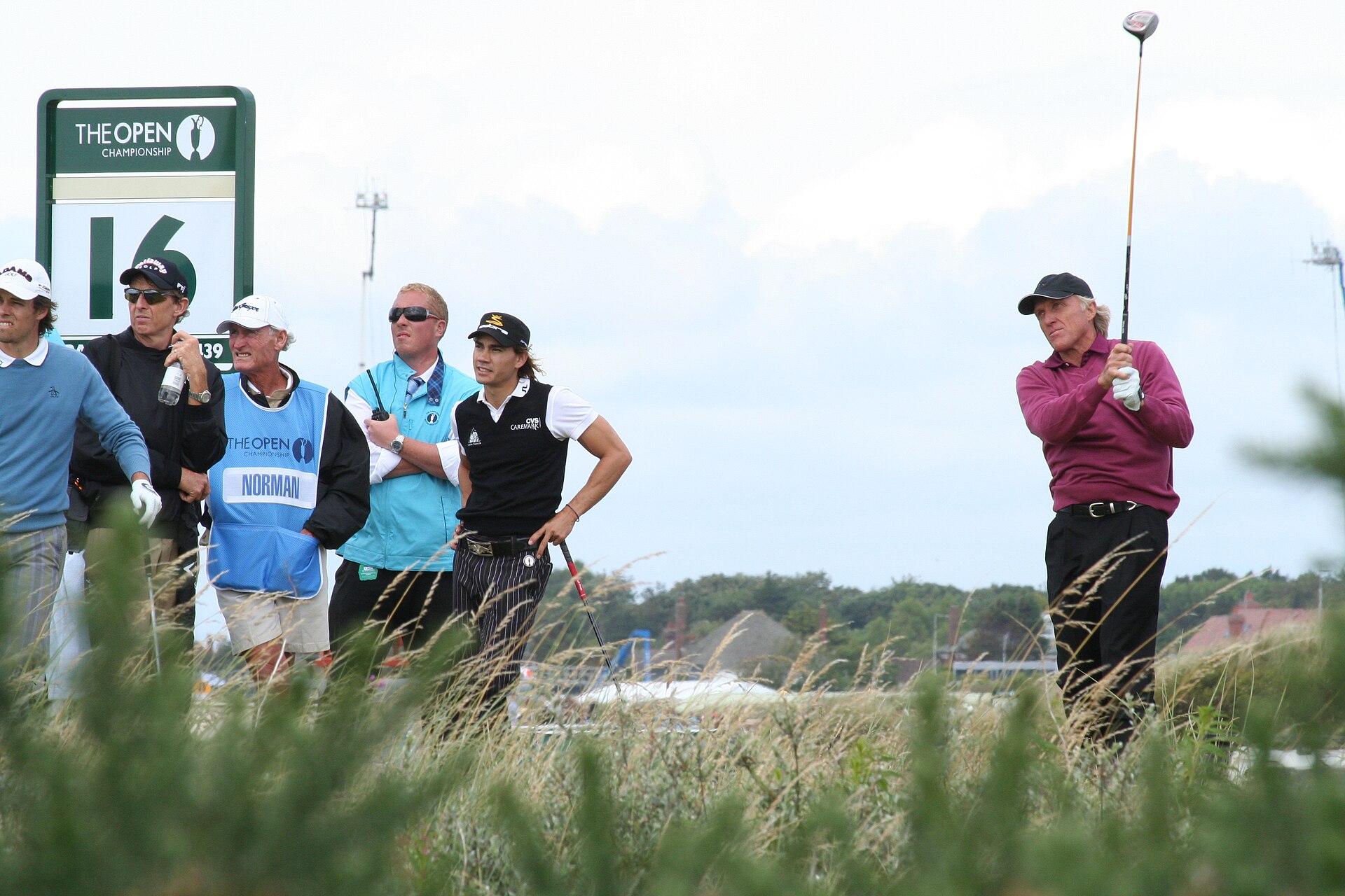 Greg Norman playing at The Open Championship 2008 — later became LIV Golf commissioner funded by Saudi PIF
