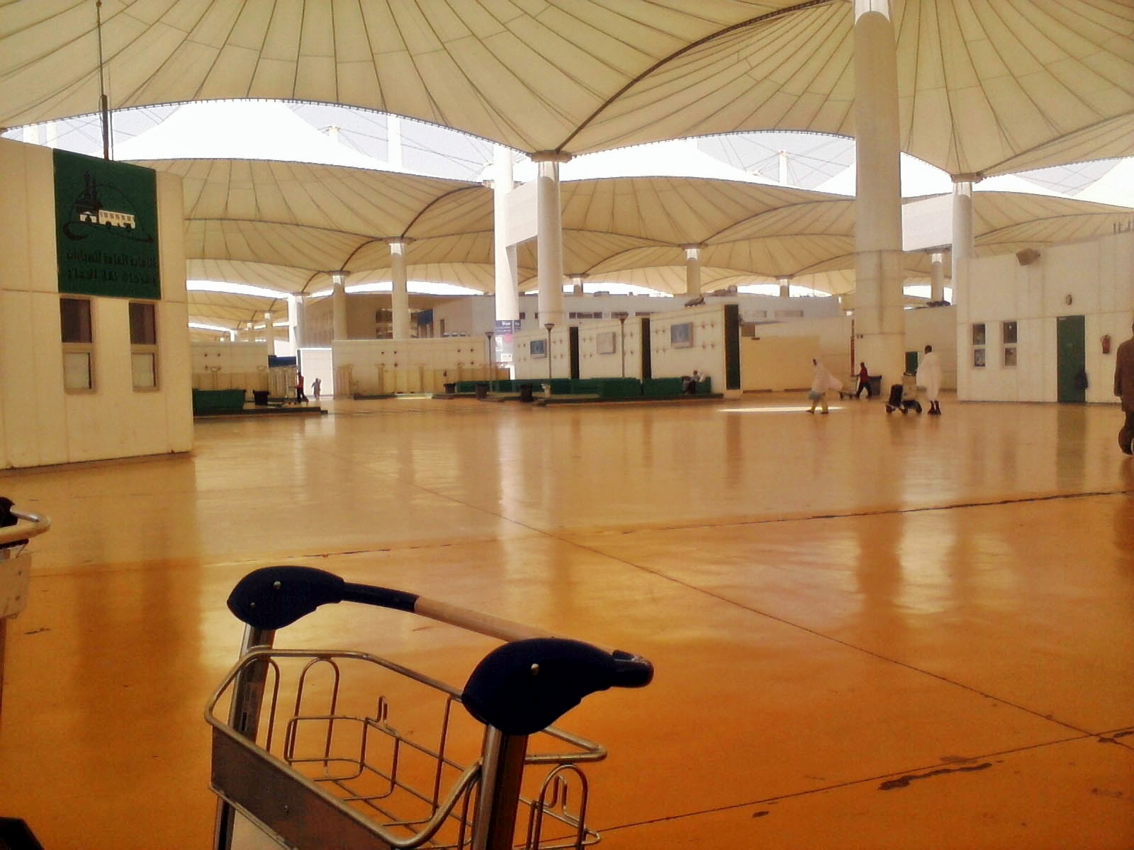 The iconic tent-like roof structure of the Hajj Terminal at King Abdulaziz International Airport in Jeddah, venue of the Islamic Arts Biennale
