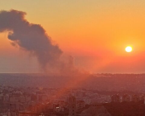 Smoke rises over Beirut after Israeli airstrike on Hezbollah headquarters, September 27 2024, the strike that killed Hassan Nasrallah