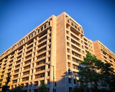 IMF headquarters building in Washington D.C., site of the World Bank-IMF Spring Meetings where the Saudi-Pakistan deposit rollover was signed on April 17, 2026
