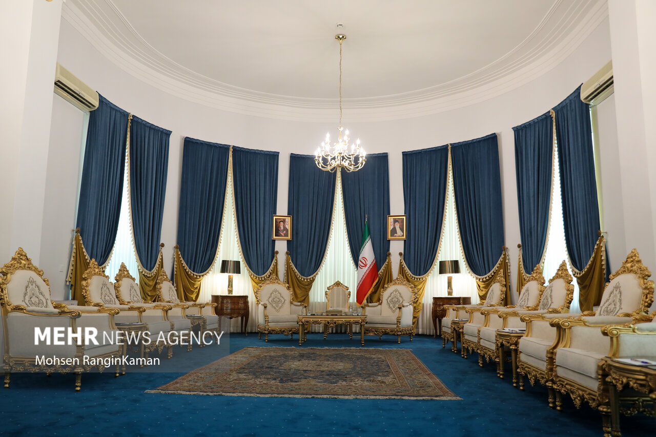 The reception room of Iran Supreme National Security Council in Tehran, where Iran inner security decisions are made under Khamenei authority