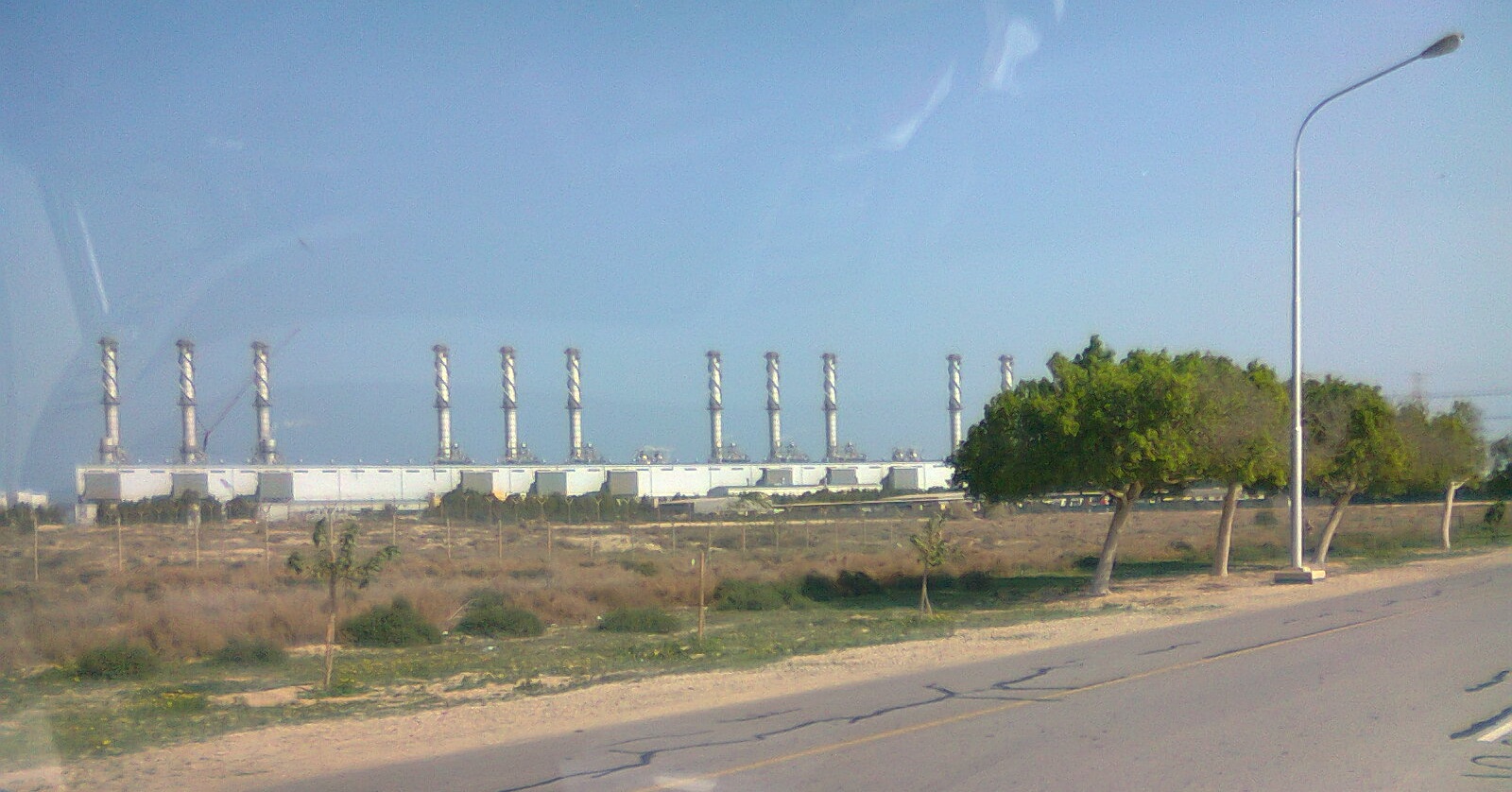 Marafic power and desalination plant in Jubail Industrial City, Saudi Arabia, providing utilities to the petrochemical complex on the Eastern Province coast