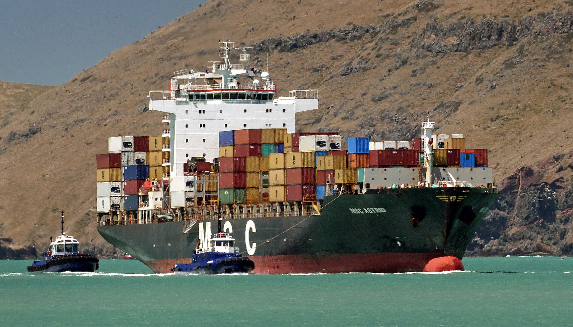 MSC Astrid container ship, similar class to the MSC Ishyka struck by an IRGC drone at Khalifa Bin Salman Port, Bahrain, on April 4, 2026