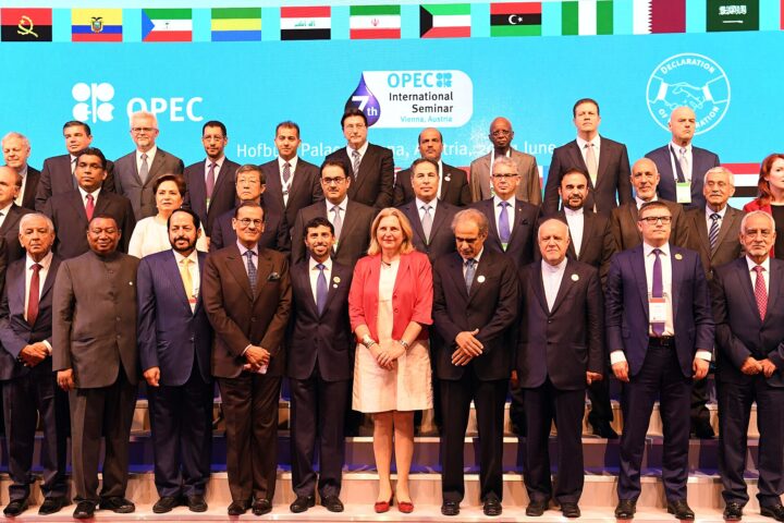 OPEC ministers and energy officials group photograph at the 7th OPEC International Seminar, Vienna 2018