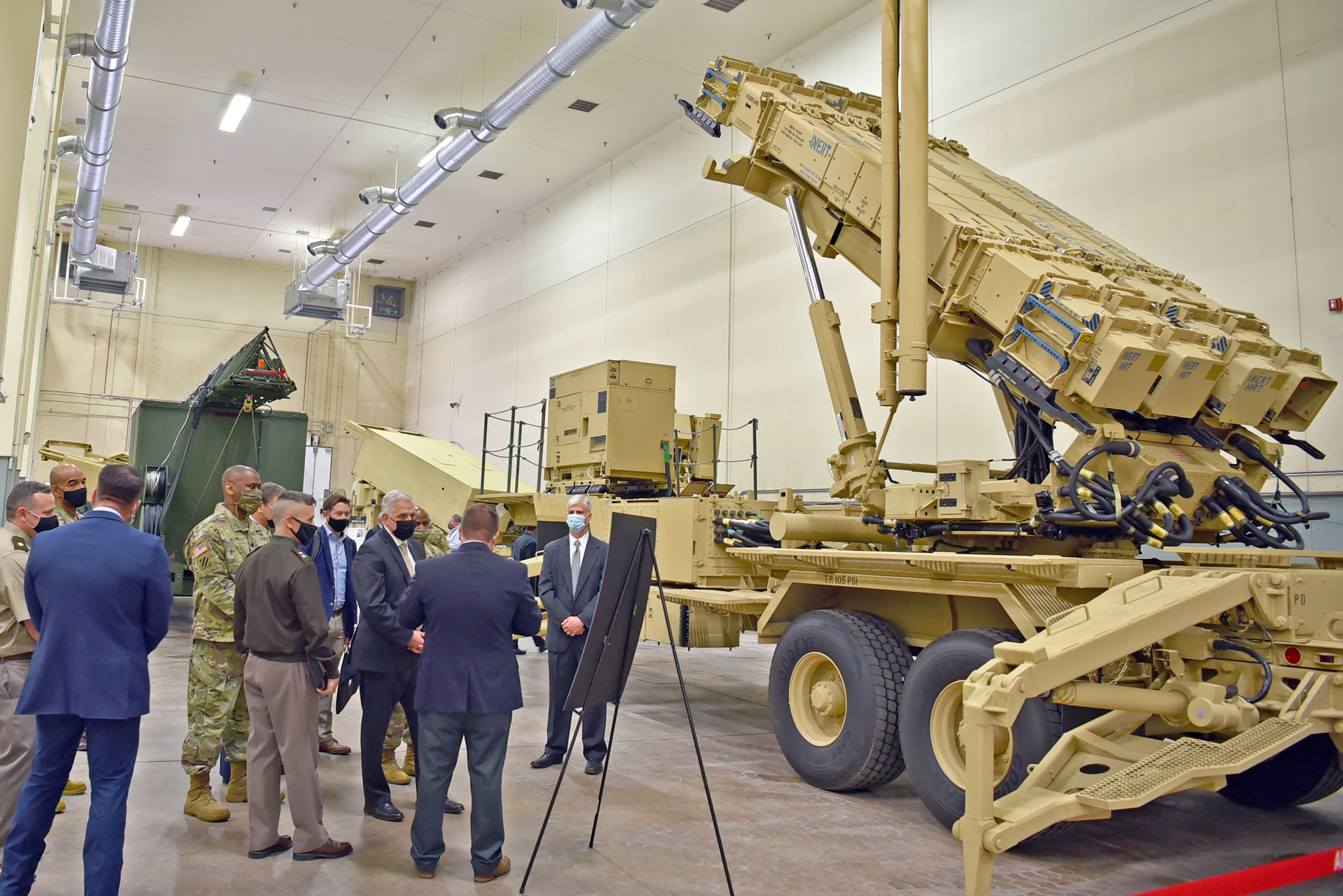 US Army officials briefed on PAC-3 Patriot missile system at PEO Missiles and Space modernization program