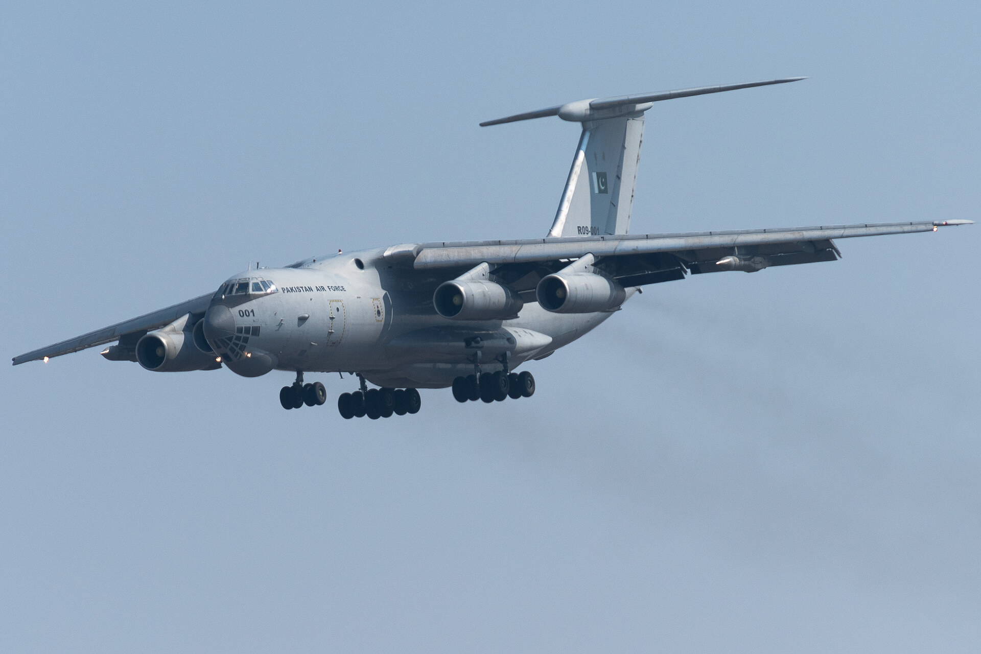 Pakistan Air Force Il-78 aerial tanker aircraft landing at Beijing Capital International Airport, March 31 2026