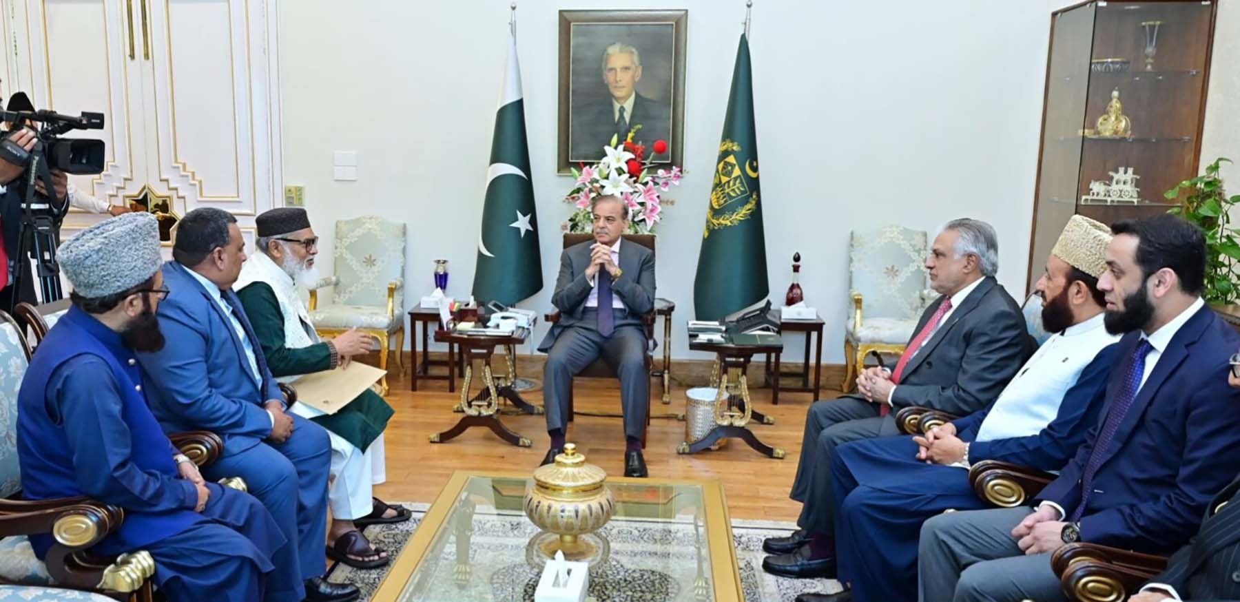 Pakistan Prime Minister Shehbaz Sharif in diplomatic meeting at PM House Islamabad, September 2025